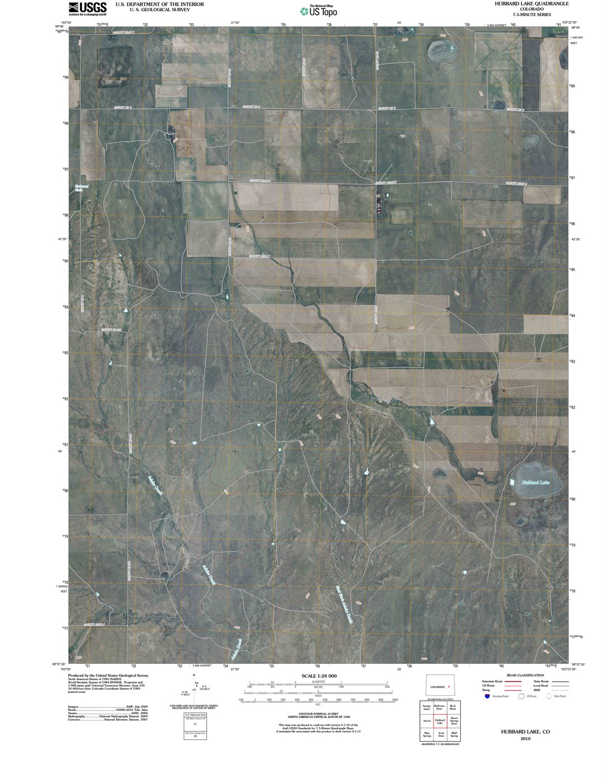 2010 Hubbard Lake, CO - Colorado - USGS Topographic Map