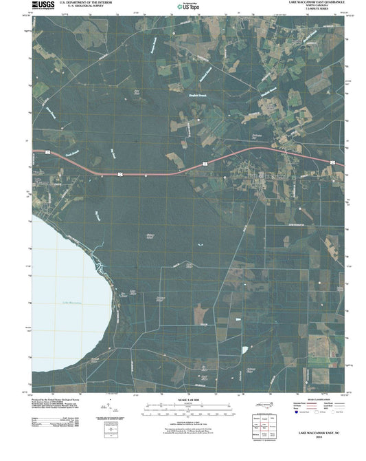 2010 Lake Waccamaw East, NC - North Carolina - USGS Topographic Map