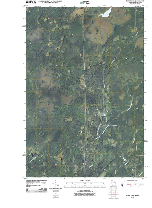 2010 Black Lake, WI - Wisconsin - USGS Topographic Map
