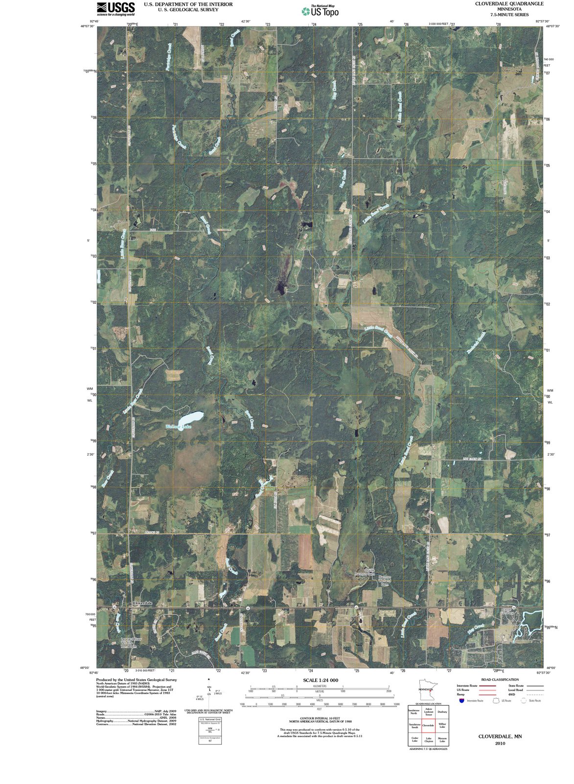2010 Cloverdale, MN - Minnesota - USGS Topographic Map