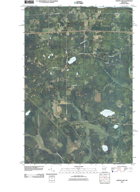 2010 Martin Lake, MN - Minnesota - USGS Topographic Map