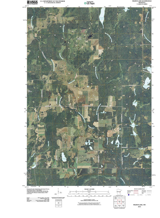 2010 Wilbur Lake, MN - Minnesota - USGS Topographic Map