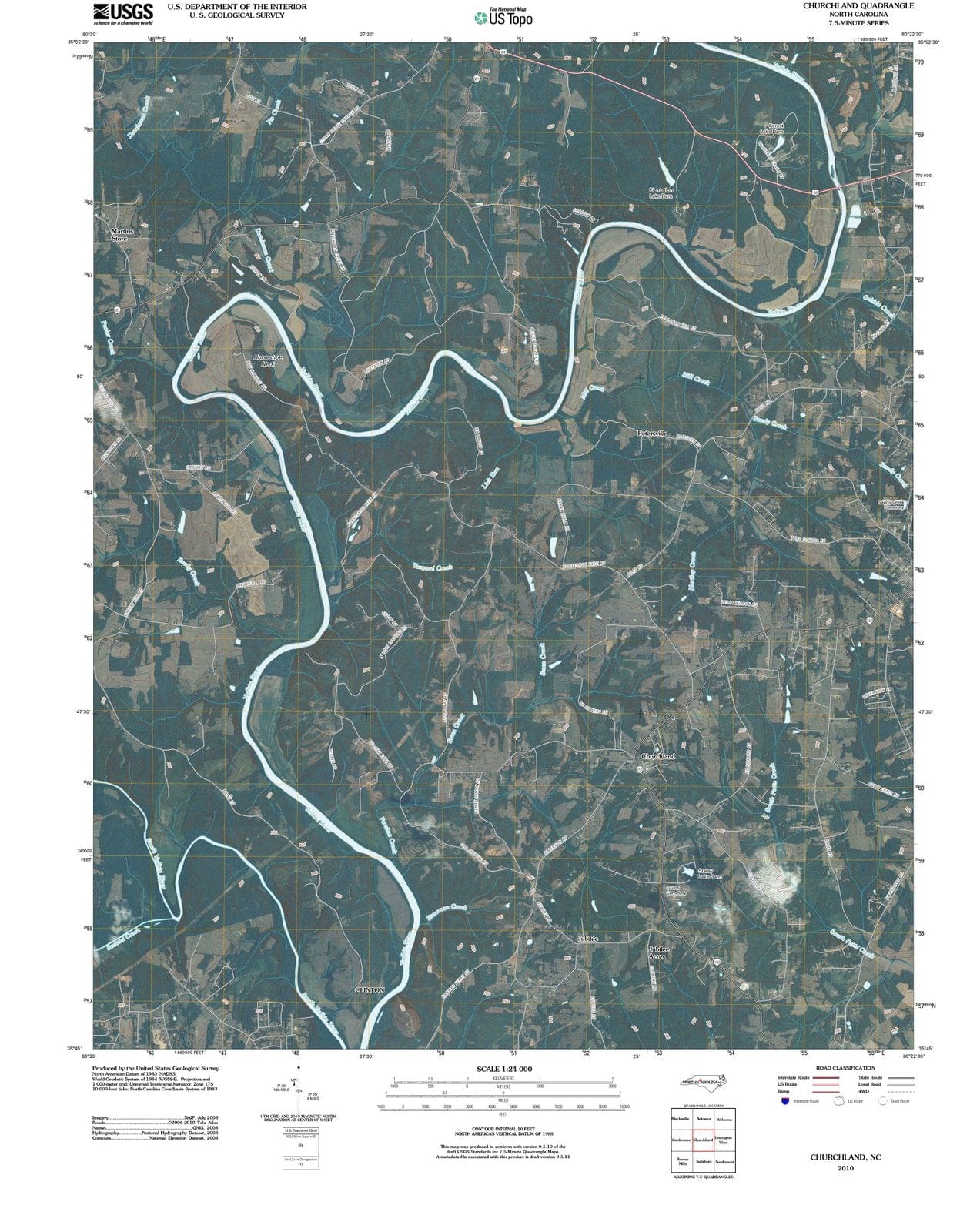 2010 Churchland, NC - North Carolina - USGS Topographic Map