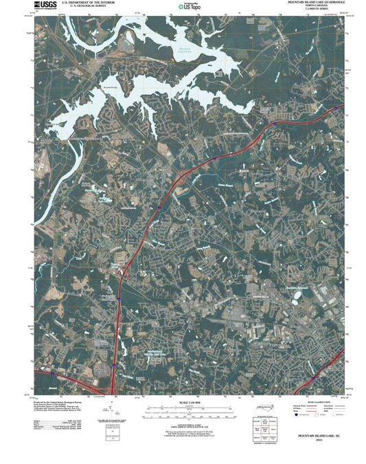 2010 Mountain Island Lake, NC - North Carolina - USGS Topographic Map