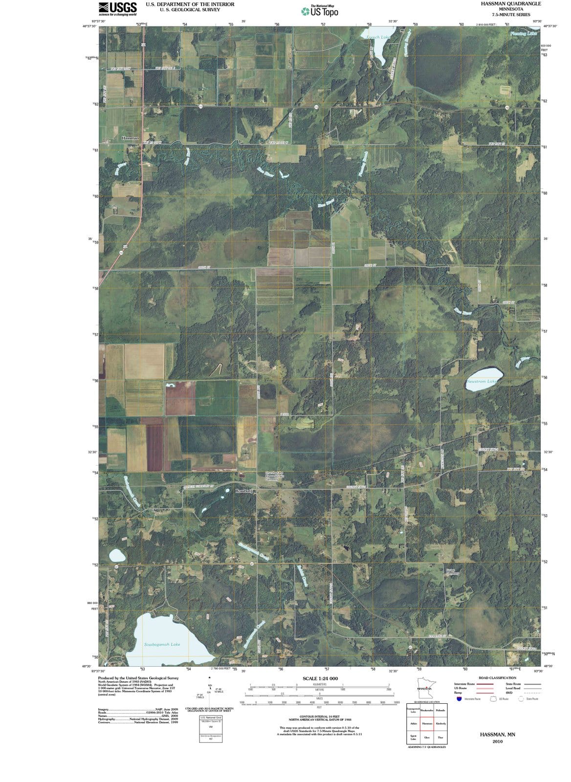 2010 Hassman, MN - Minnesota - USGS Topographic Map