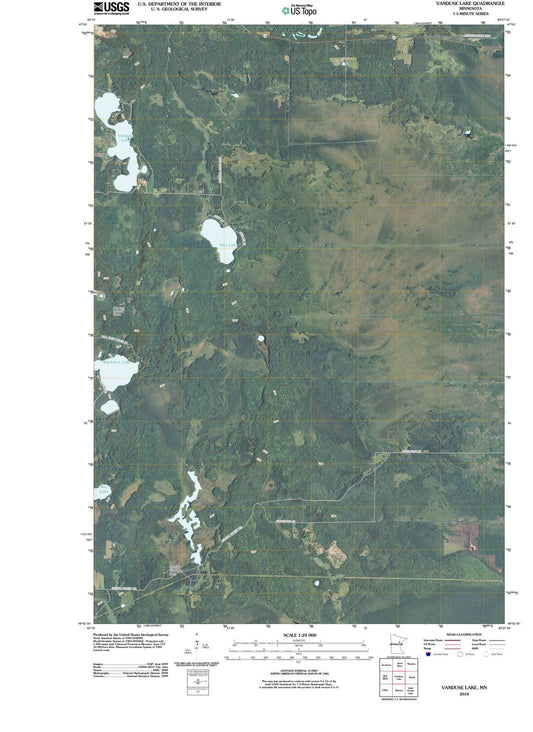 2010 Vanduse Lake, MN - Minnesota - USGS Topographic Map