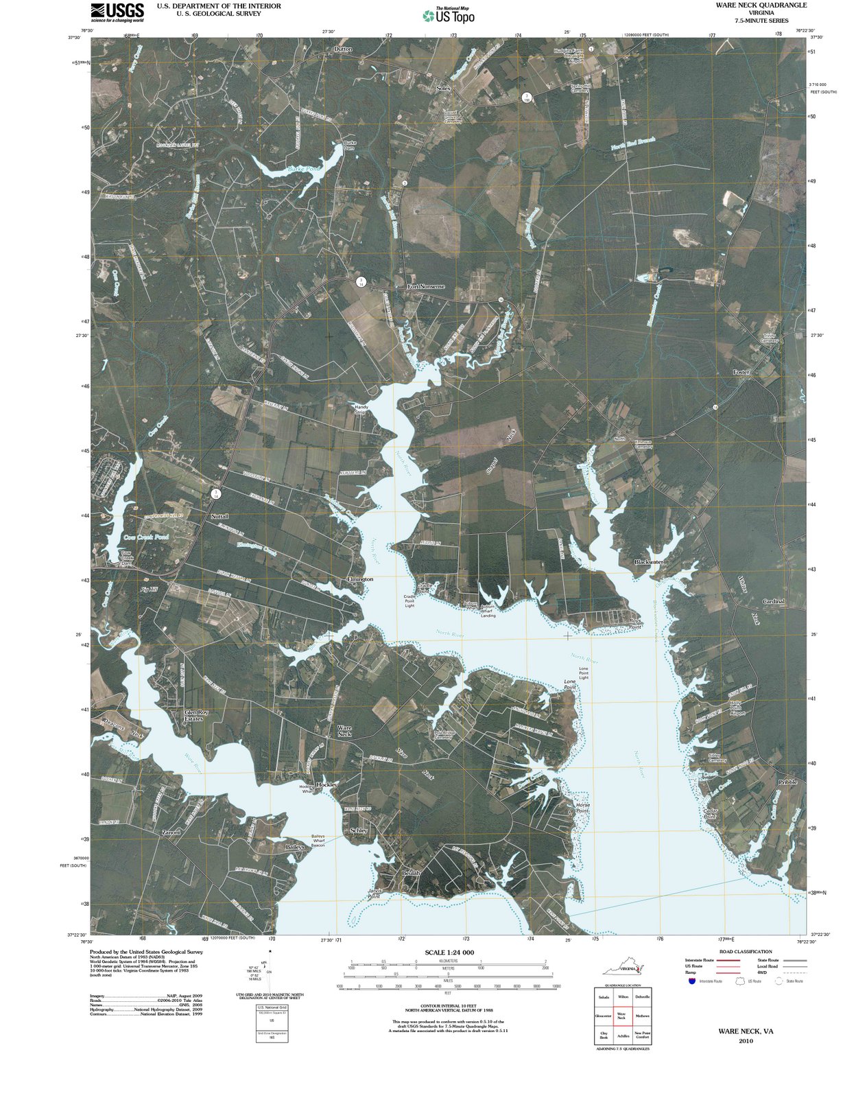 2010 Wareck, VA - Virginia - USGS Topographic Map