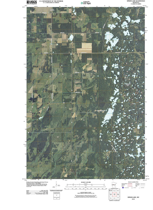 2010 Spider Lake, MN - Minnesota - USGS Topographic Map