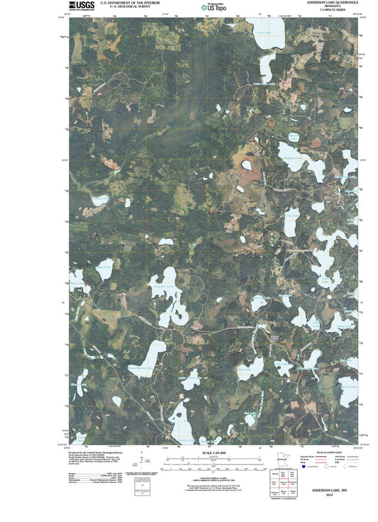 2010 Anderson Lake, MN - Minnesota - USGS Topographic Map