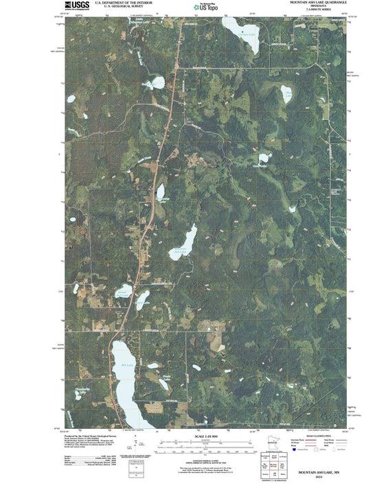 2010 Mountain Ash Lake, MN - Minnesota - USGS Topographic Map