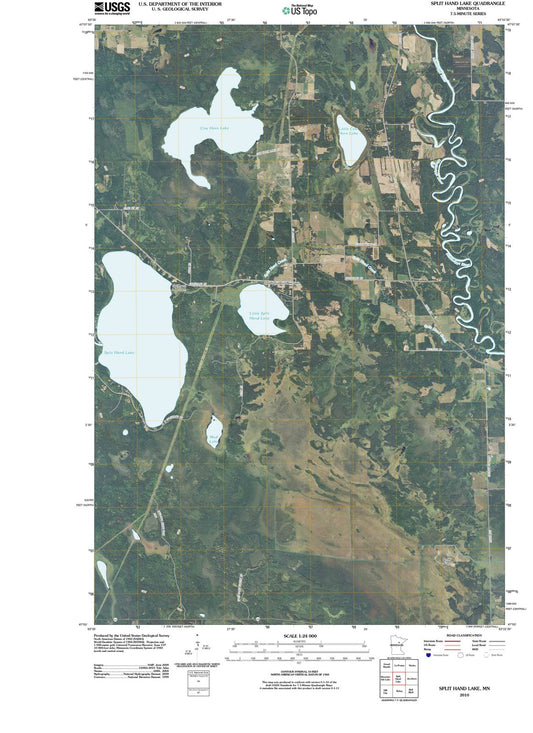 2010 Split Hand Lake, MN - Minnesota - USGS Topographic Map