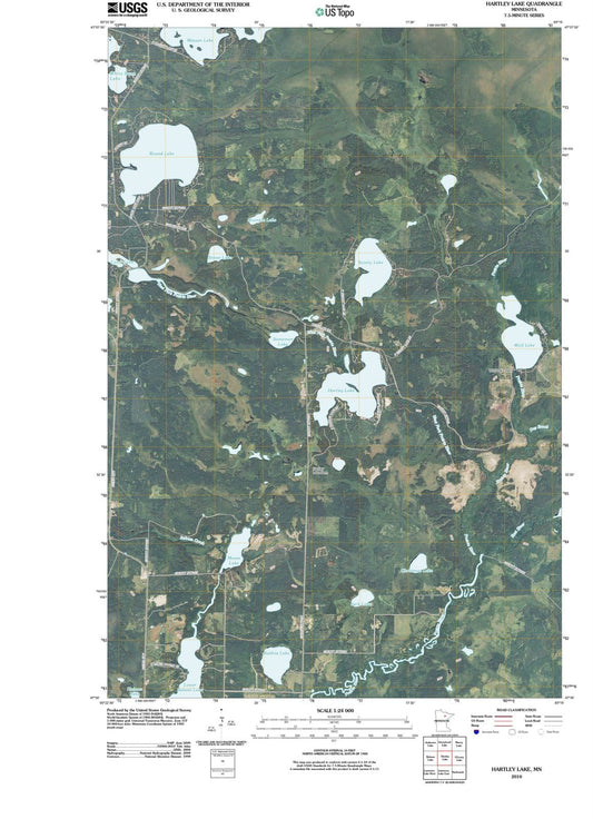 2010 Hartley Lake, MN - Minnesota - USGS Topographic Map