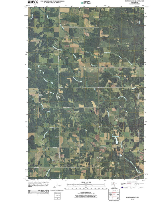2010 Borden Lake, MN - Minnesota - USGS Topographic Map