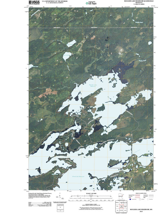 2010 Boulder Lake Reservoir, MN - Minnesota - USGS Topographic Map