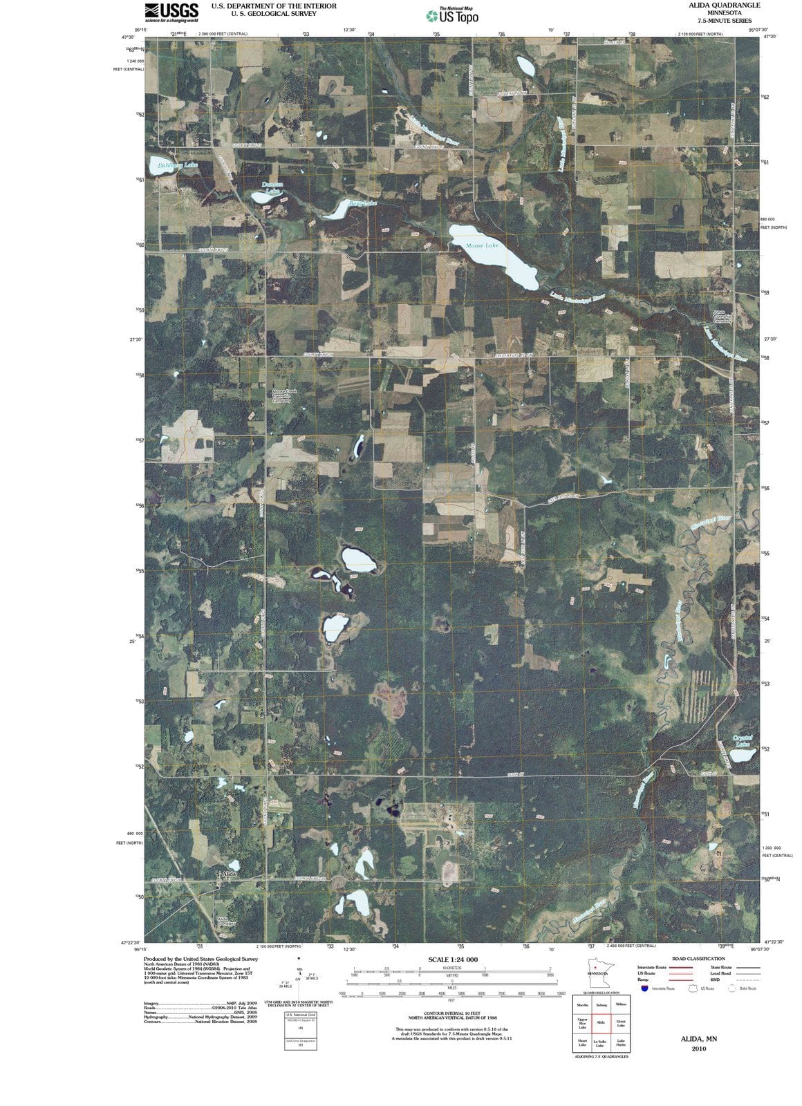 2010 Alida, MN - Minnesota - USGS Topographic Map