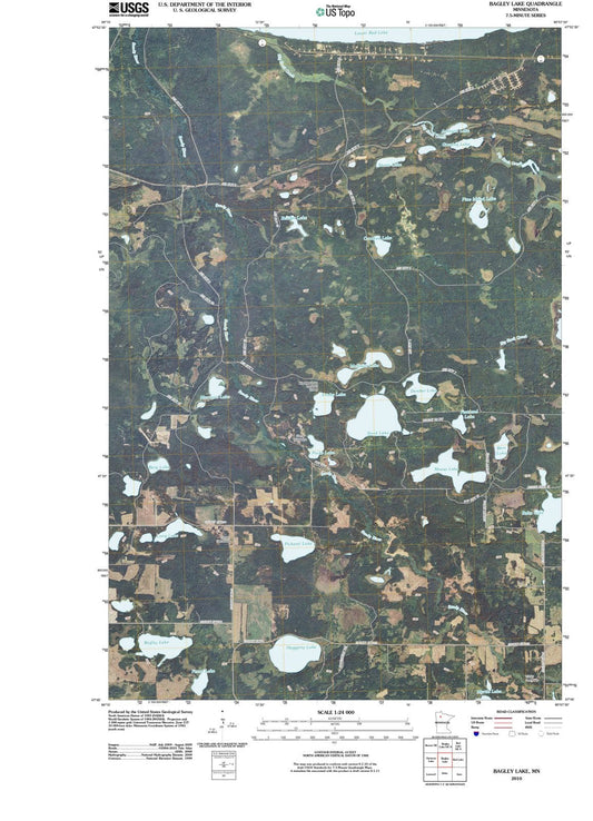 2010 Bagley Lake, MN - Minnesota - USGS Topographic Map