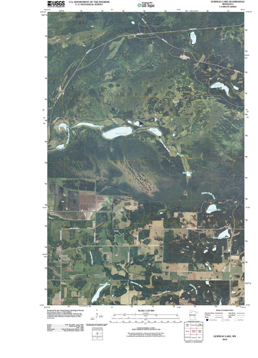 2010 Gurneau Lake, MN - Minnesota - USGS Topographic Map