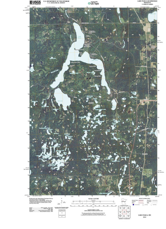 2010 Lake Itasca, MN - Minnesota - USGS Topographic Map