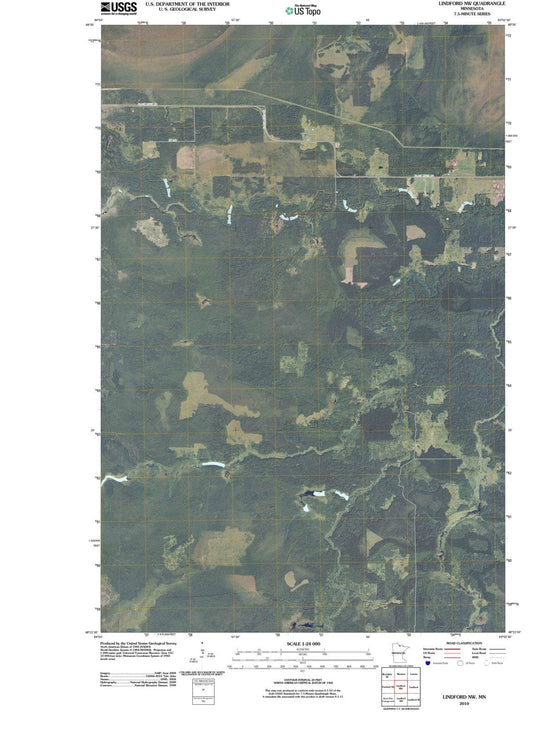 2010 Lindford, MN - Minnesota - USGS Topographic Map v2