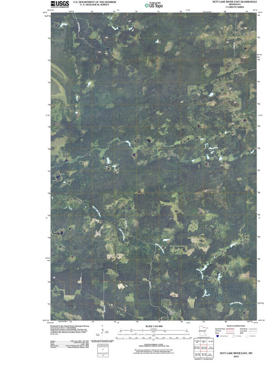 2010 Nett Lake River East, MN - Minnesota - USGS Topographic Map