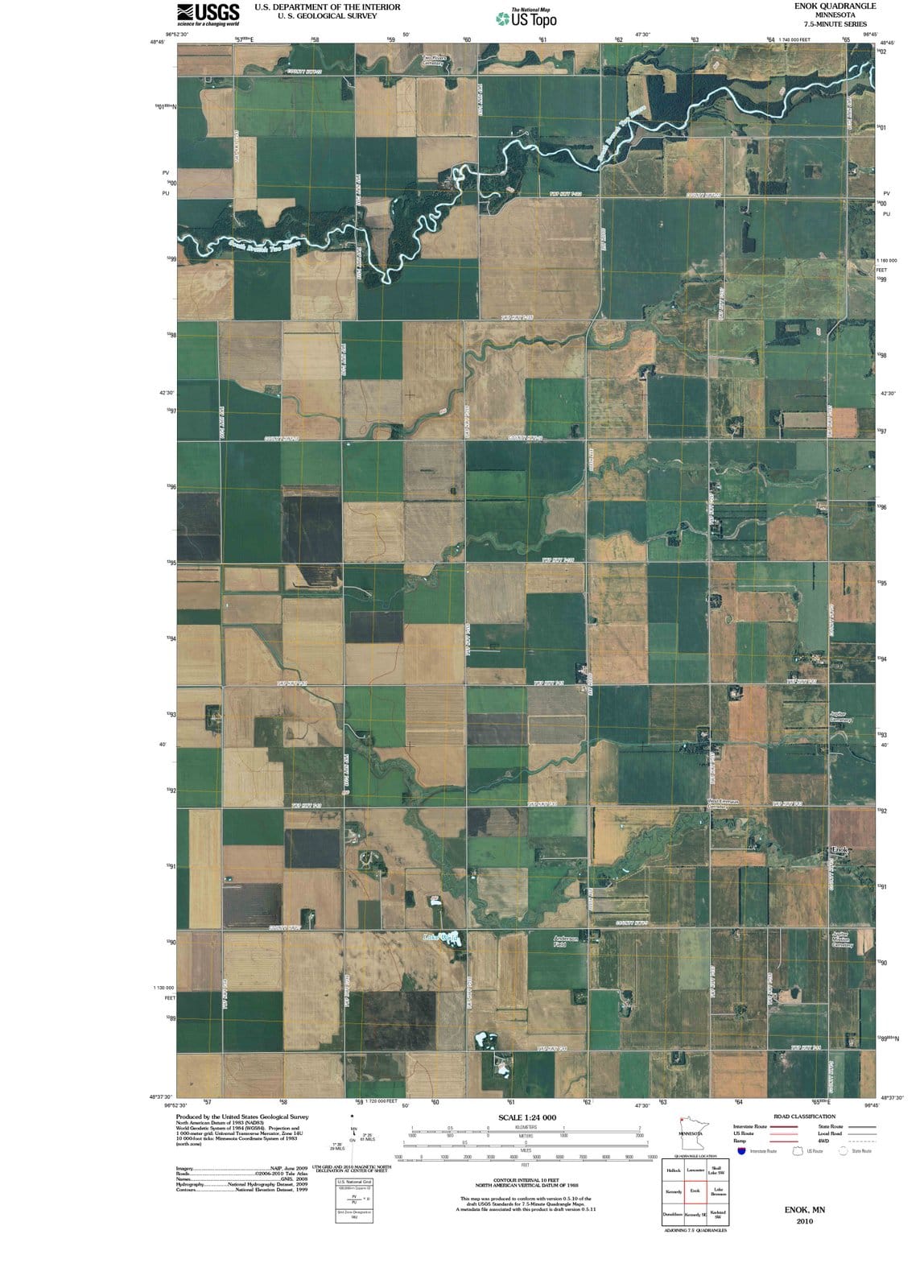2010 Enok, MN - Minnesota - USGS Topographic Map