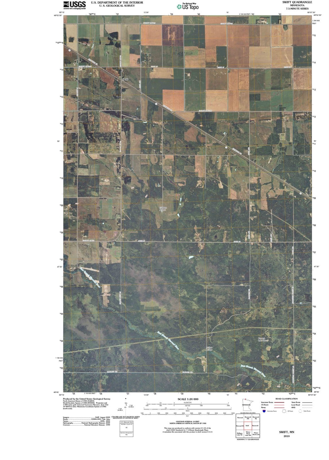 2010 Swift, MN - Minnesota - USGS Topographic Map