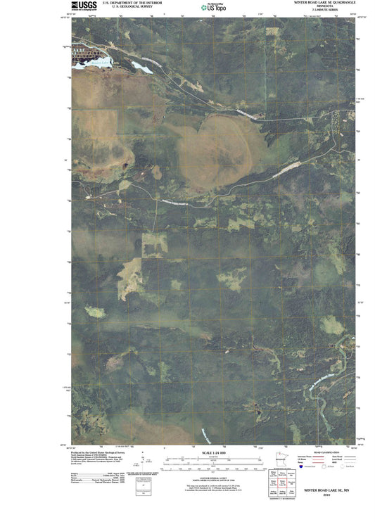 2010 Winter Road Lake, MN - Minnesota - USGS Topographic Map v3