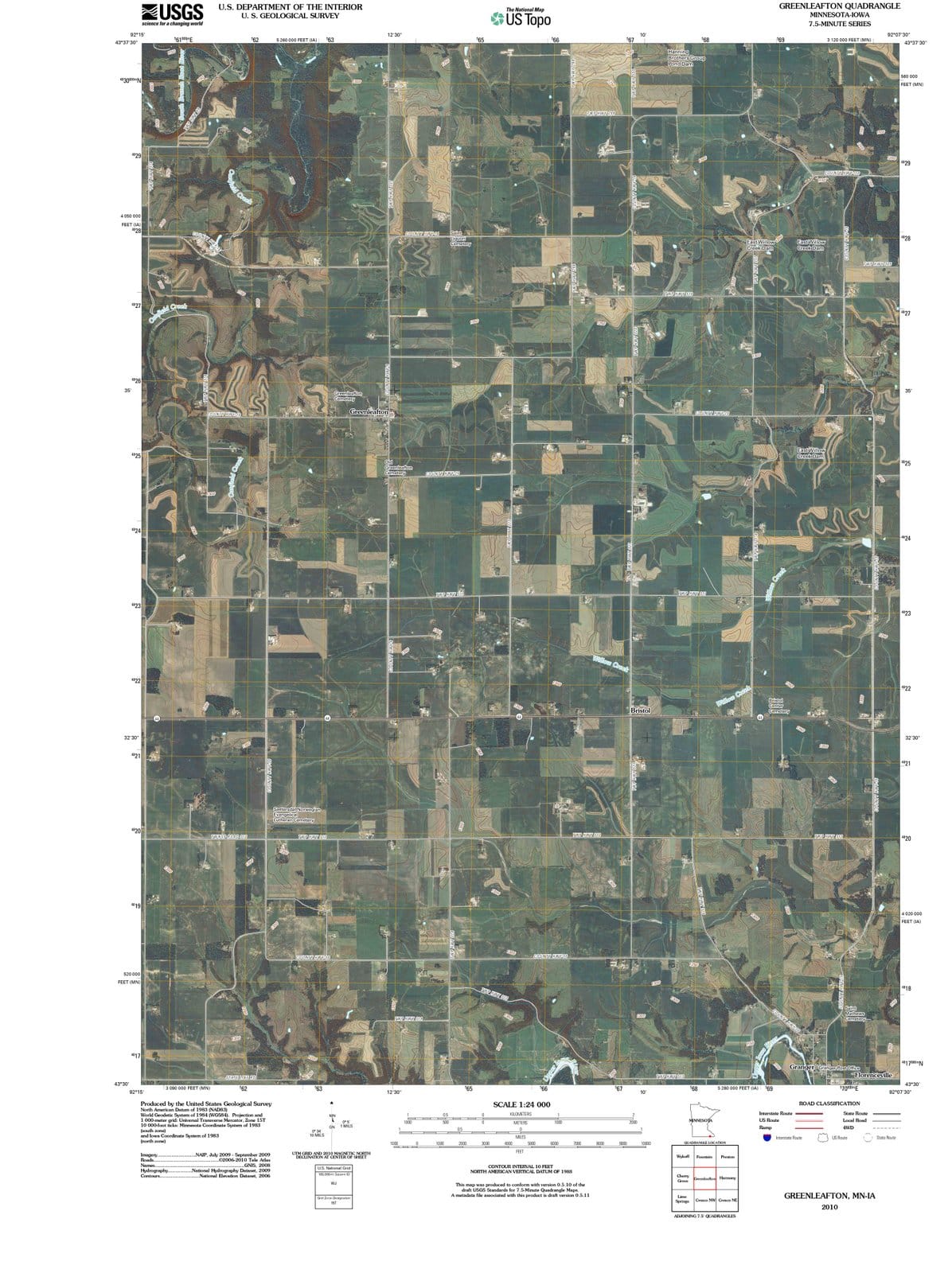 2010 Greenleafton, MN - Minnesota - USGS Topographic Map