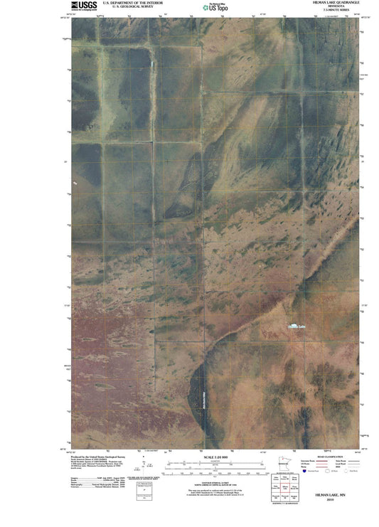 2010 Hilman Lake, MN - Minnesota - USGS Topographic Map