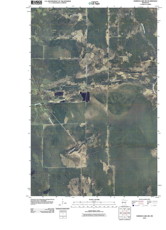 2010 Norman Lake, MN - Minnesota - USGS Topographic Map v4