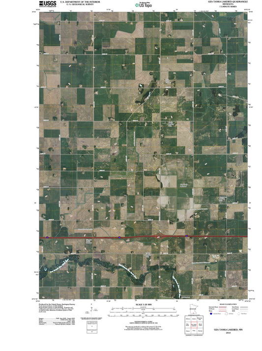 2010 Oza Tanka Lakebed, MN - Minnesota - USGS Topographic Map