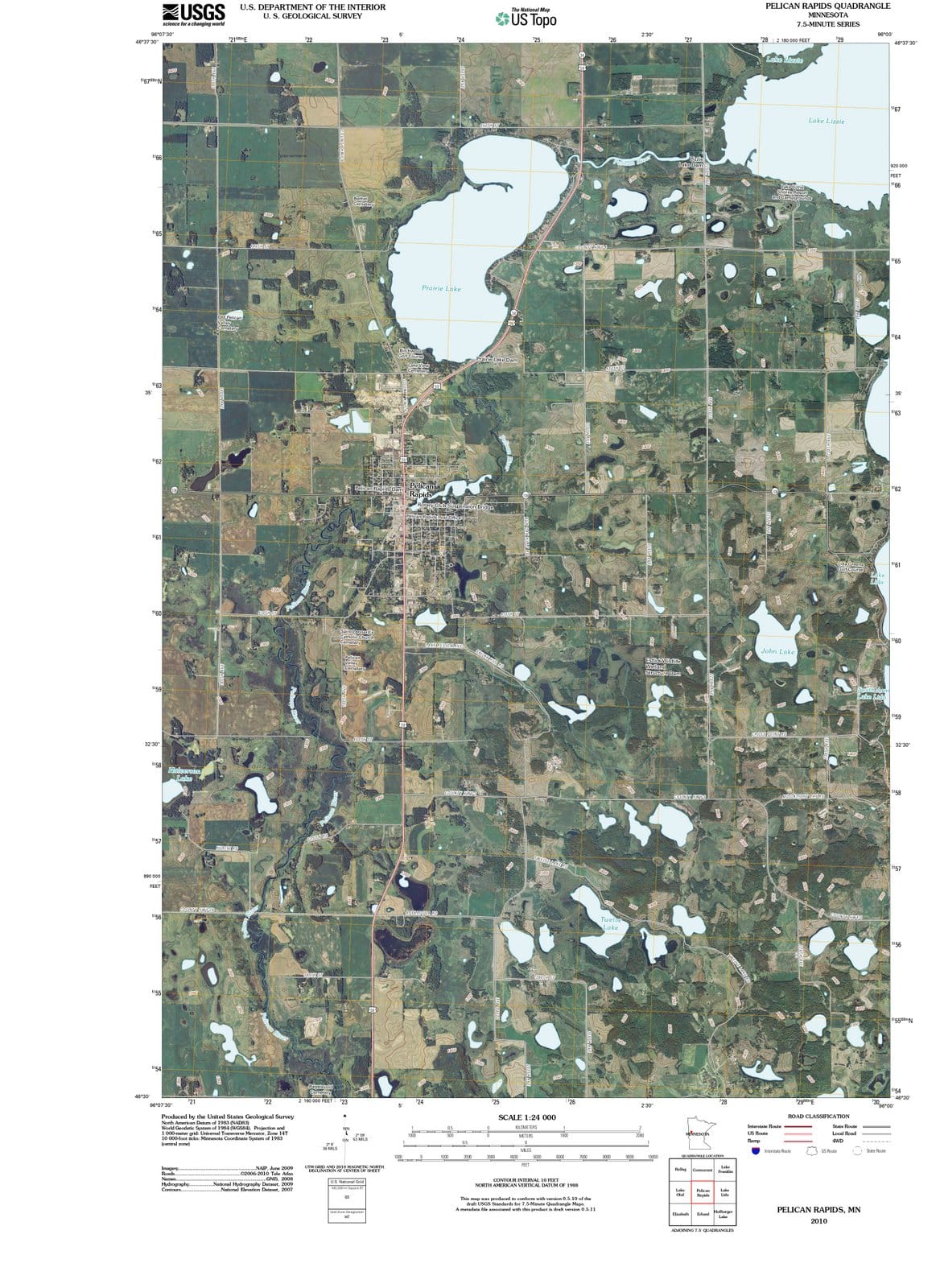 2010 Pelican Rapids, MN - Minnesota - USGS Topographic Map