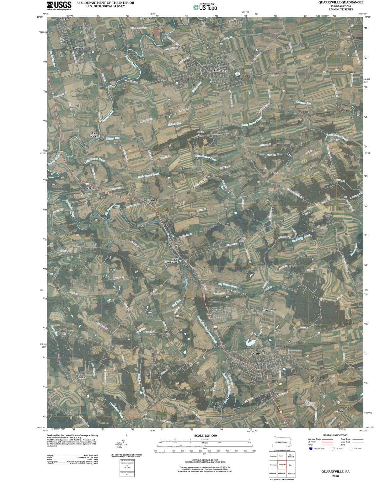 2010 Quarryville, PA - Pennsylvania - USGS Topographic Map