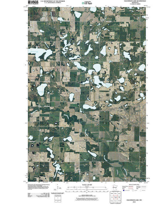 2010 Halverson Lake, MN - Minnesota - USGS Topographic Map