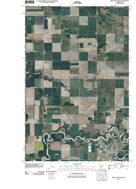 2010 Red Lake Falls, MN - Minnesota - USGS Topographic Map