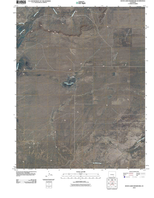 2010 Seven Lakes Reservoir, CO - Colorado - USGS Topographic Map