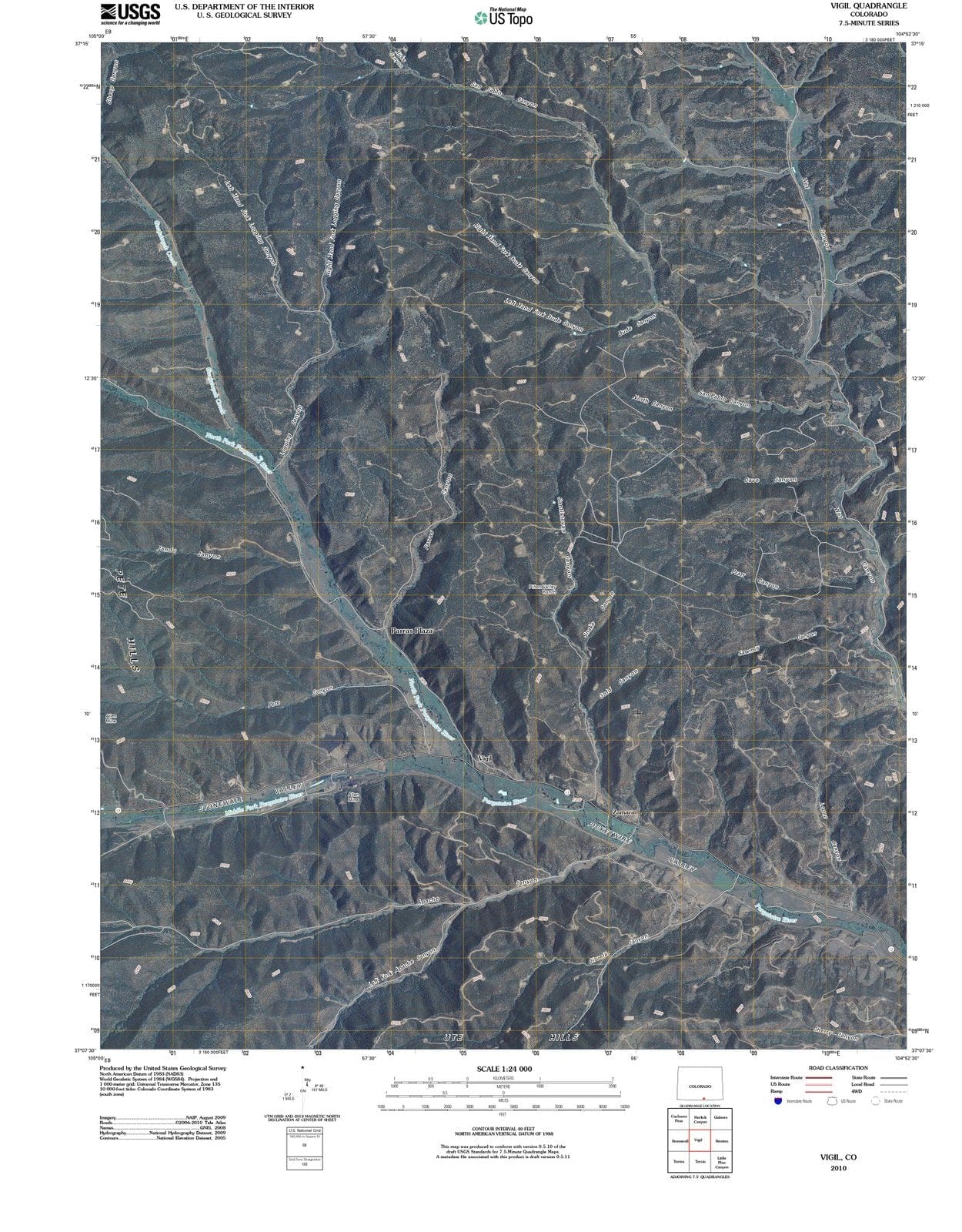 2010 Vigil, CO - Colorado - USGS Topographic Map