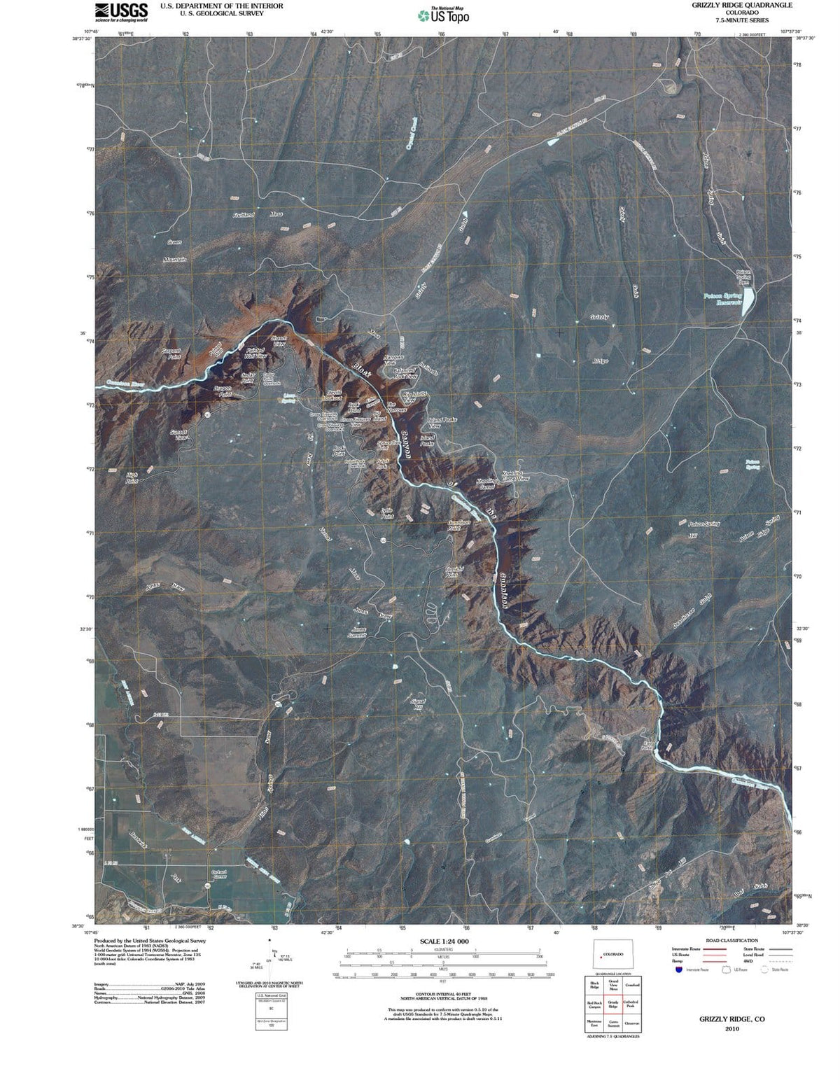 2010 Grizzly Ridge, CO - Colorado - USGS Topographic Map