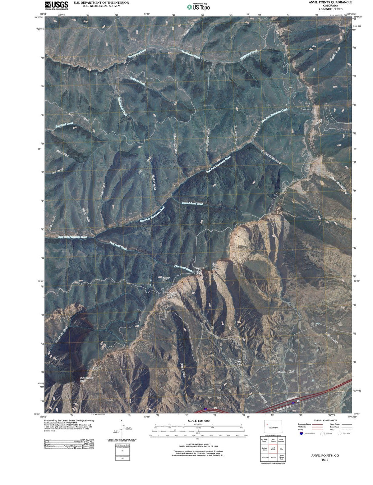 2010 Anvil Points, CO - Colorado - USGS Topographic Map