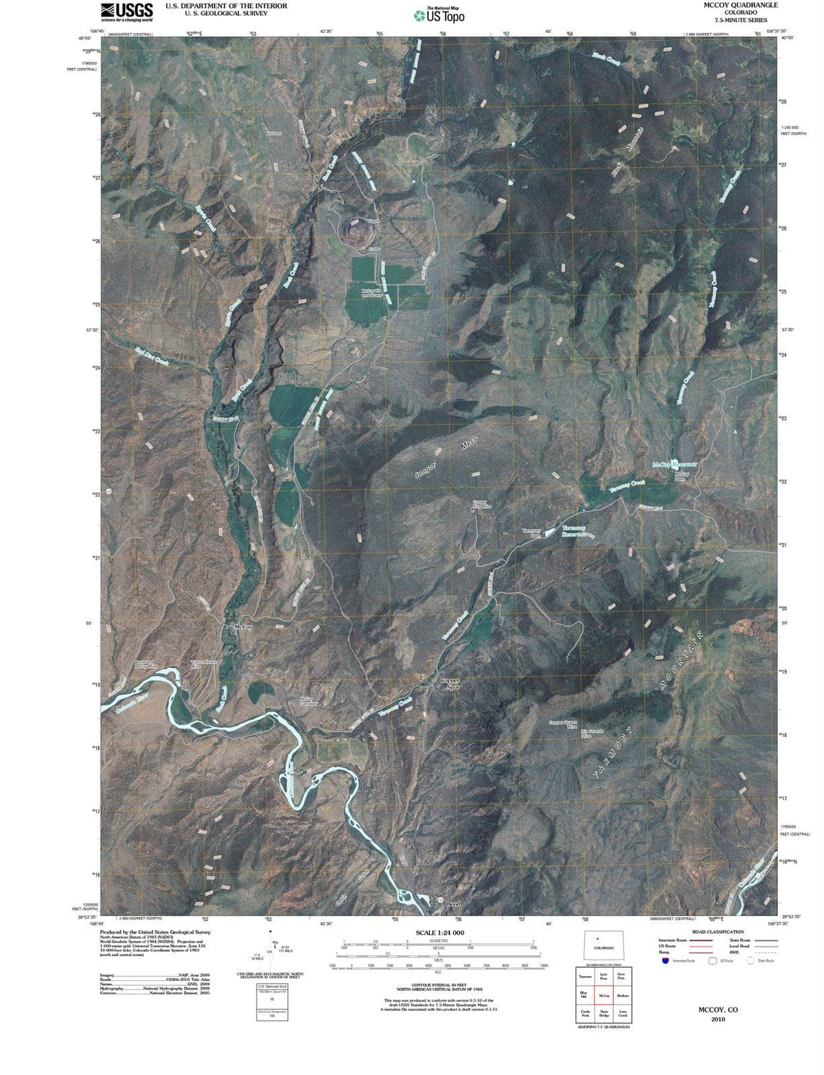 2010 McCoy, CO - Colorado - USGS Topographic Map