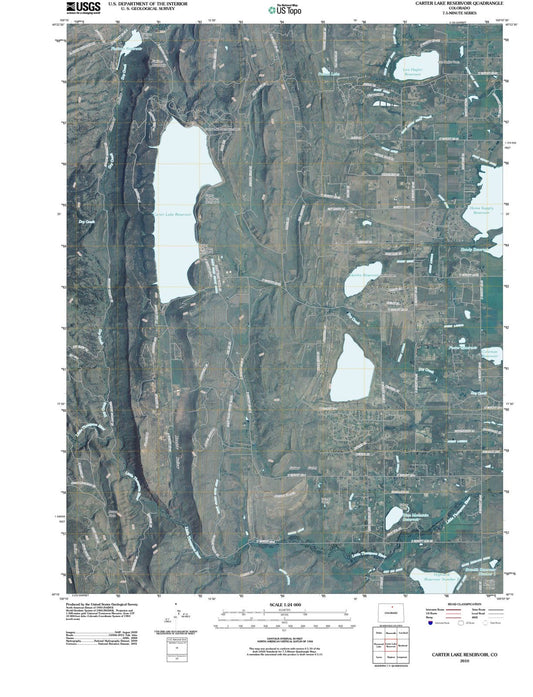2010 Carter Lake Reservoir, CO - Colorado - USGS Topographic Map