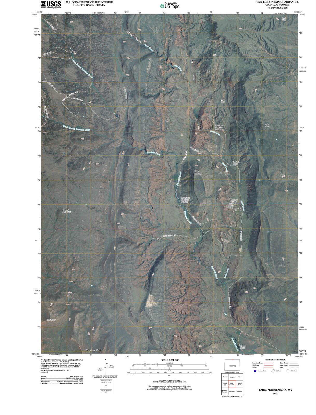 2010 Table Mountain, CO - Colorado - USGS Topographic Map