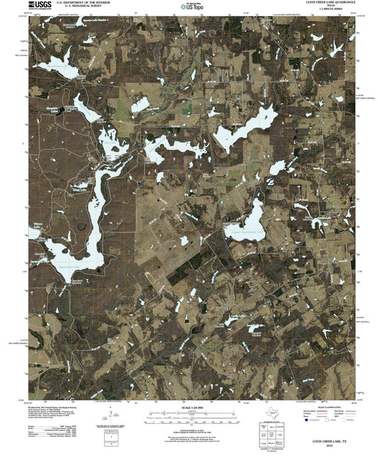2010 Coon Creek Lake, TX - Texas - USGS Topographic Map