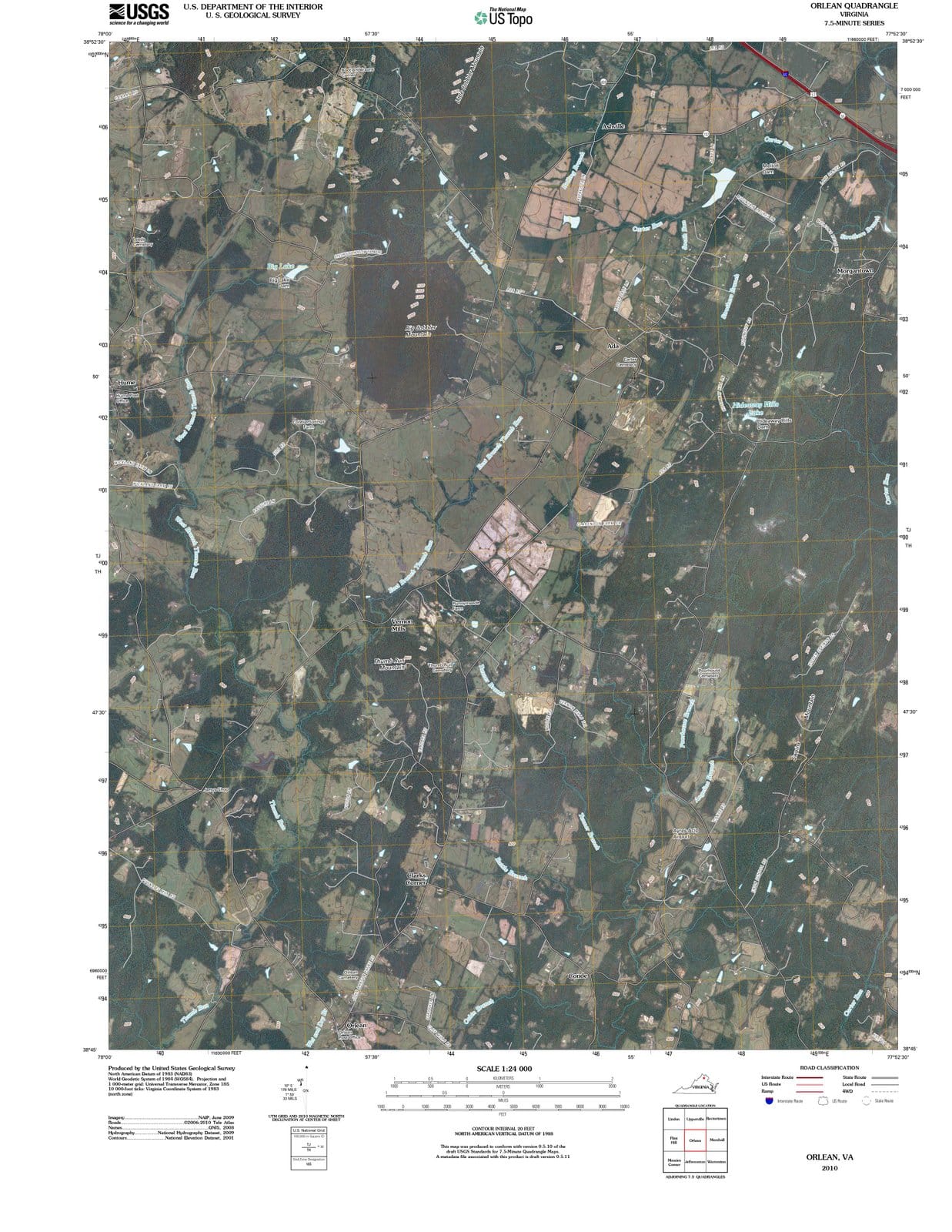 2010 Orlean, VA - Virginia - USGS Topographic Map