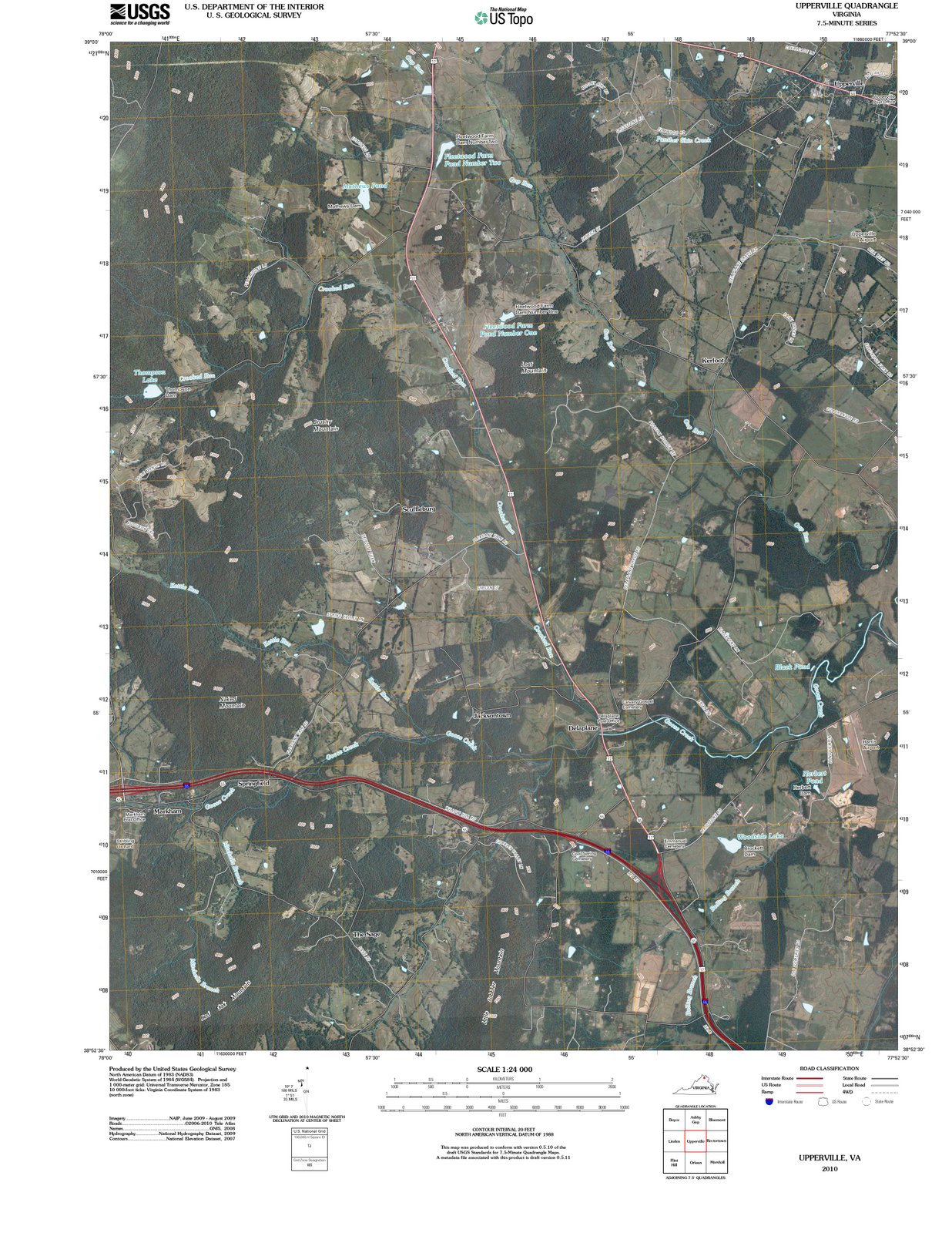 2010 Upperville, VA - Virginia - USGS Topographic Map