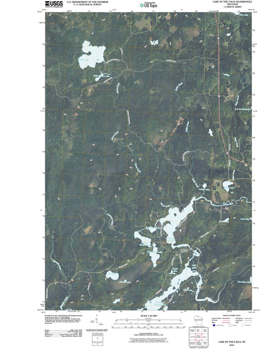 2010 Lake of The Falls, WI - Wisconsin - USGS Topographic Map