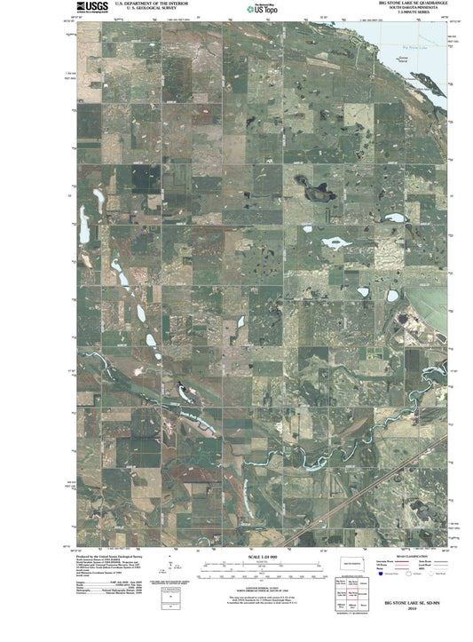 2010 Big Stone Lake, SD - South Dakota - USGS Topographic Map