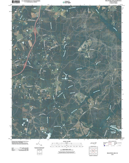 2010 Millstone Lake, NC - North Carolina - USGS Topographic Map