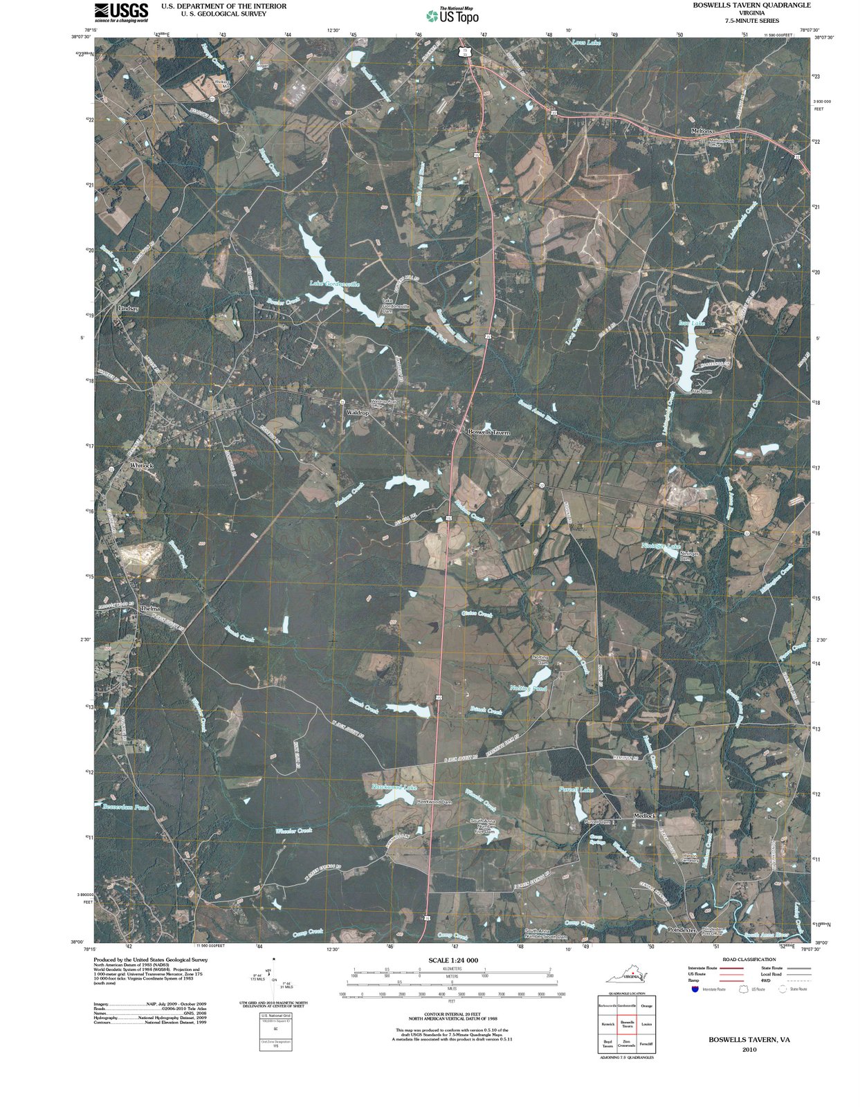 2010 Boswells Tavern, VA - Virginia - USGS Topographic Map