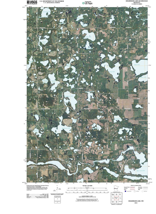 2010 Heilberger Lake, MN - Minnesota - USGS Topographic Map